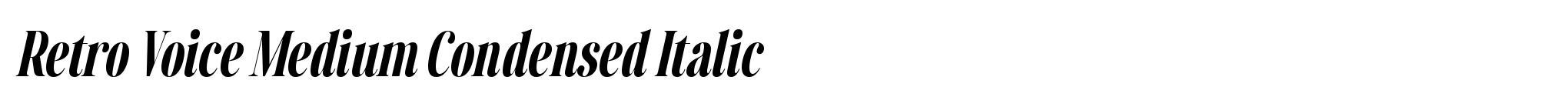 Retro Voice Medium Condensed Italic image